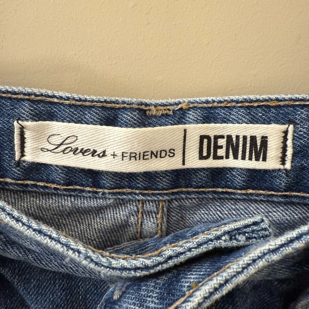 Lovers + Friends The Jack High Waisted Denim Shorts size 28 in Las Palmas - Picture 7 of 12